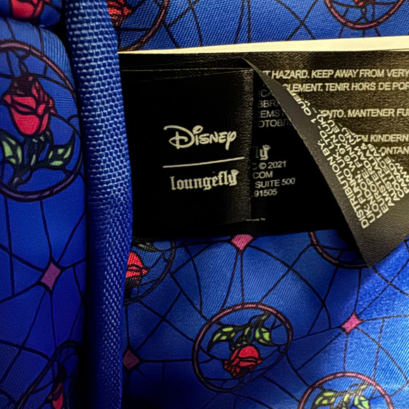 LOUNGEFLY Disney Parks Mini Backpack Castle Series Beauty & the Beast Belle NWT - Picture 11 of 16
